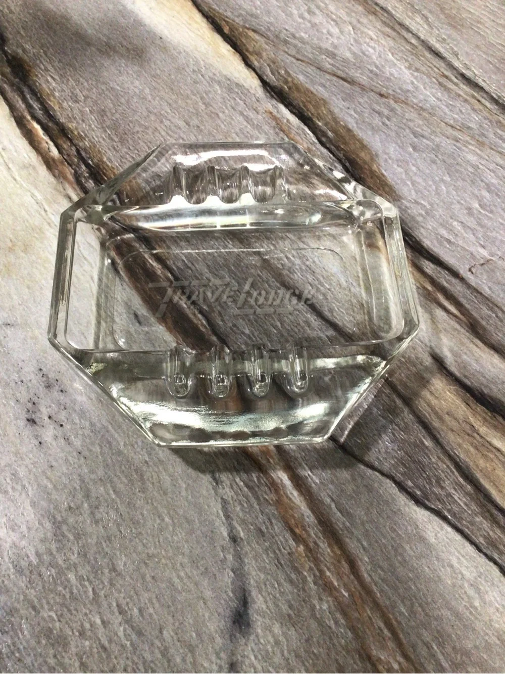 Vintage Travelodge Glass Ashtray Trinket Dish Motel Advertising 1960s 1970s.